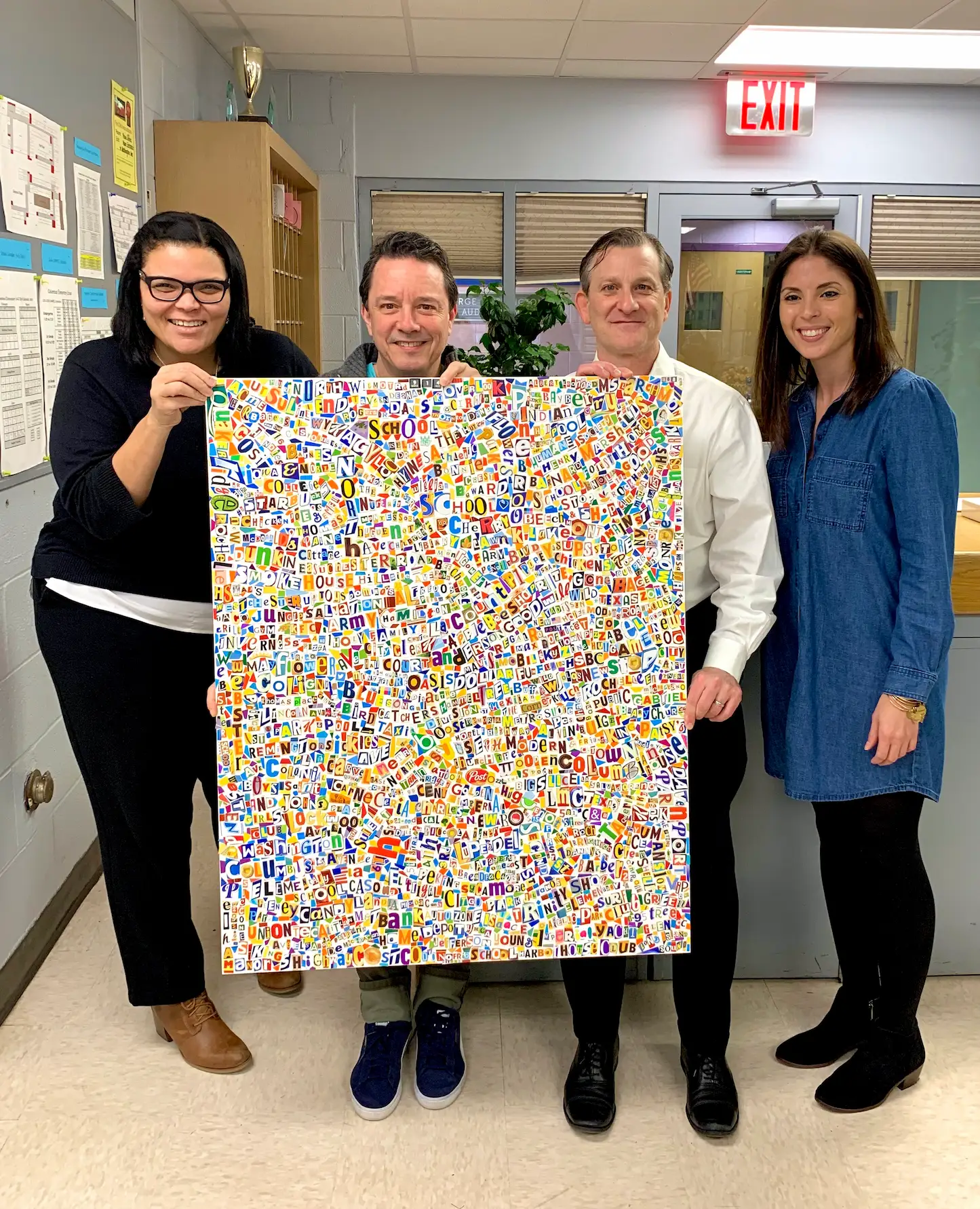Michael Albert with School Staff at Art Event