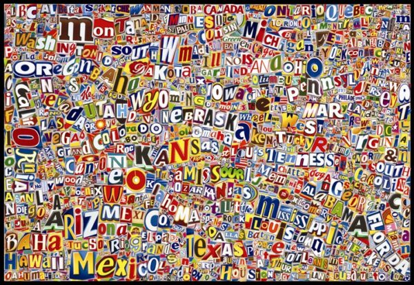 Map of the USA, 2008