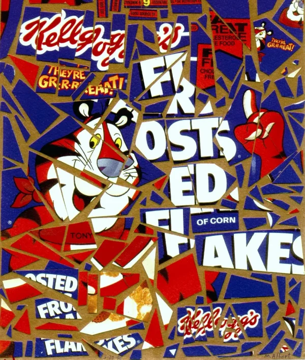 Birth of Cerealism - Frosted Flake Collage art